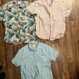 Denimn & flower Short Sleeve Button-Up Shirts bundle